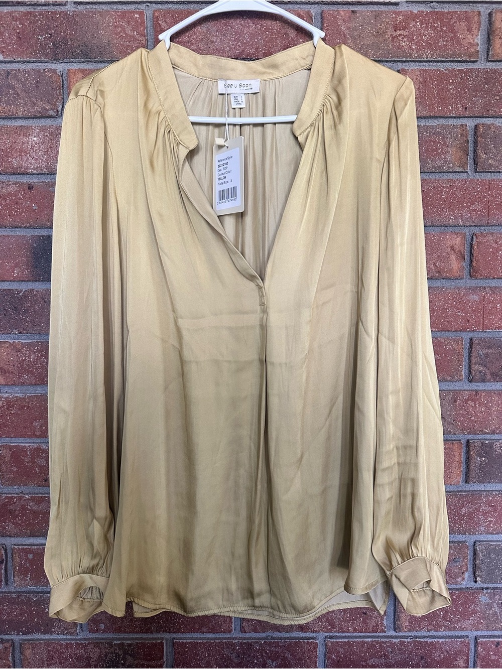 See U Soon satin blouse
